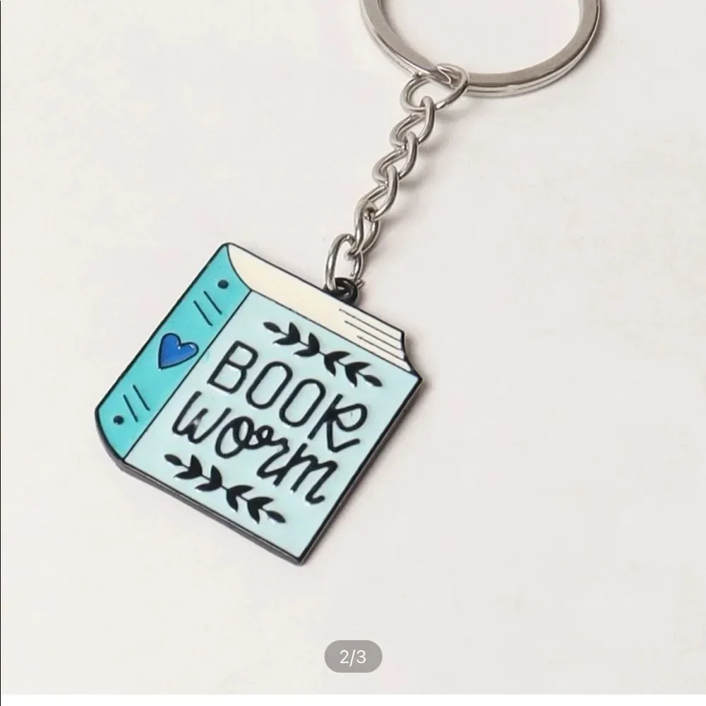 Book Worm Keychain - Picture 2 of 3